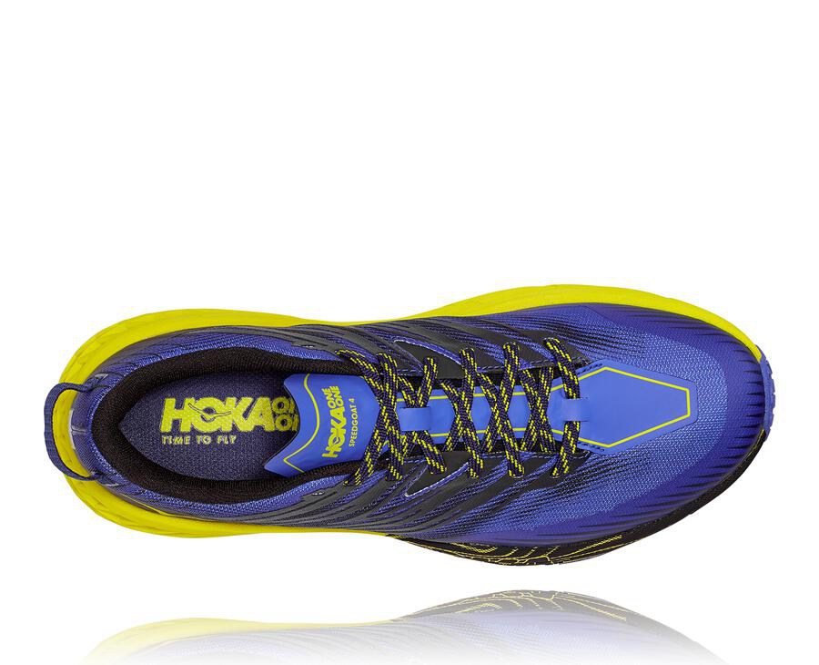 Hoka One One Spor Ayakkabı Erkek Mavi/Yeşil - Speedgoat 4 - EH0547163